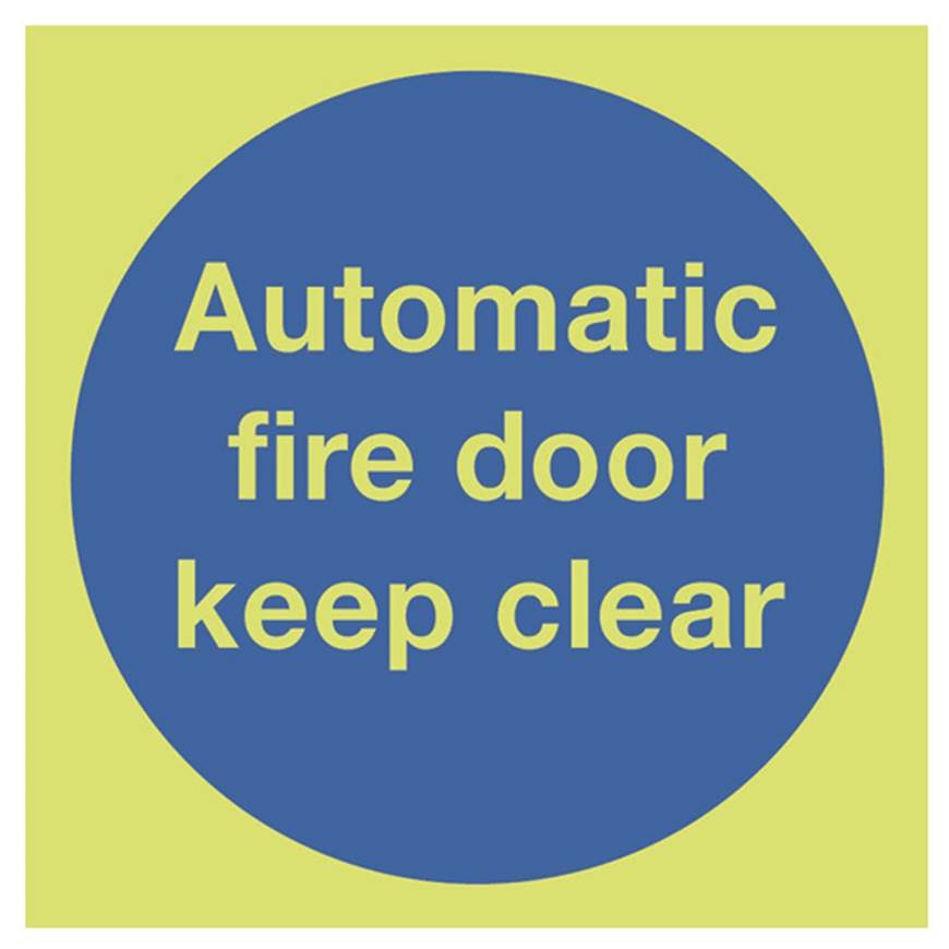 Picture of Photoluminescent Automatic Fire Door Keep Clear Sign