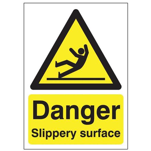 Picture of Danger Slippery Surface Sign